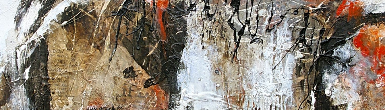 Ursula Schmidt - Abstrakte Malerei - Mischtechnik - Collage 60 x 60 cm