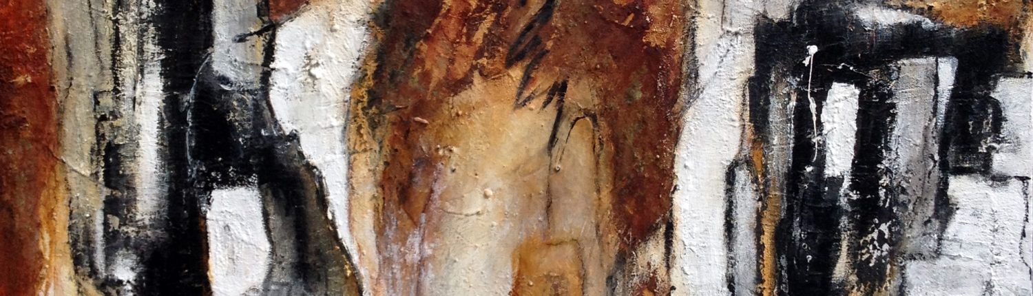 Ursula Schmidt - Abstrakte Malerei - Mischtechnik - Acryl, Bitumen, Rost 60 x 60 cm