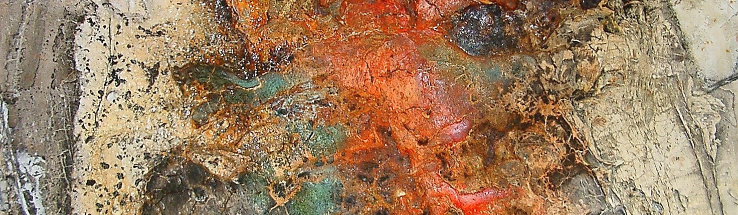 Ursula Schmidt - Abstrakte Malerei - Strukturbild - Marmormehl, Spachtelmasse, Öle, Beize, Pigmente 80 x 80 cm