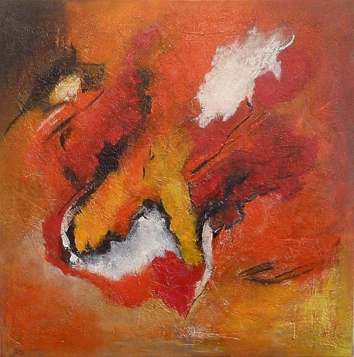 Ursula Schmidt - Abstrakte Malerei - Acrylbild "Sand" 60 x 60 cm