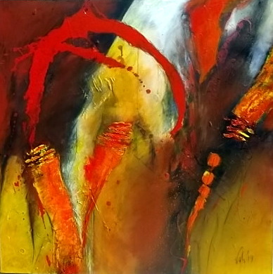 Ursula Schmidt - Abstrakte Malerei - Acrylbild 80 x 80 cm