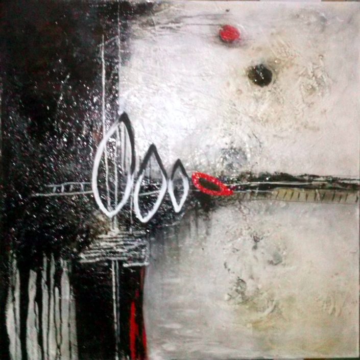 Ursula Schmidt - Abstrakte Malerei - Strukturbild 80 x 80 cm