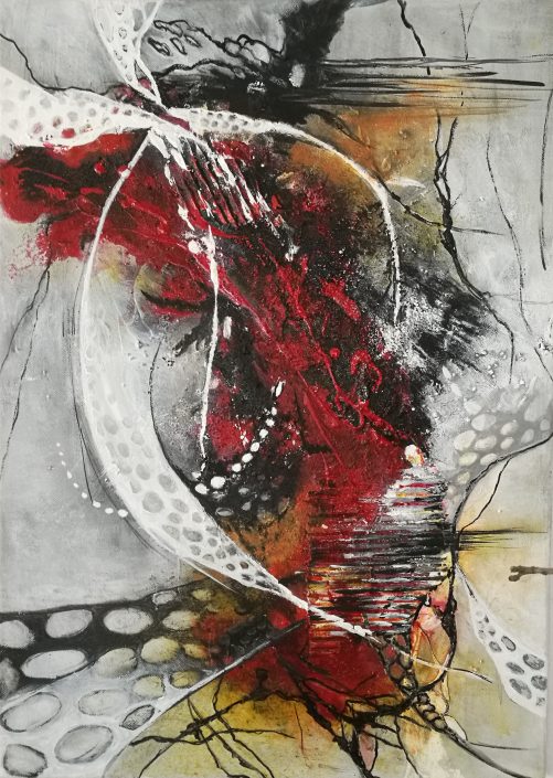 Ursula Schmidt - Abstrakte Malerei - Acrylbild - Organisch I - 70 x 50 cm